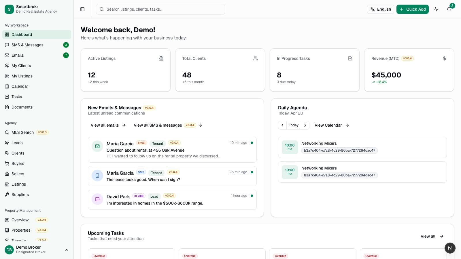 Smartbrokr Dashboard Preview